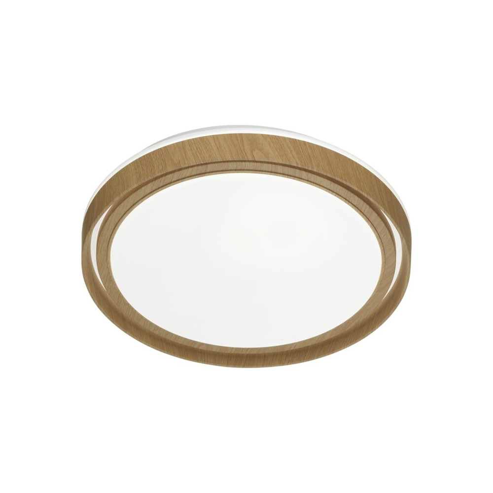 7640/DL BASICA SN 169 Светильник пластик/корич. под дер. LED 48Вт 4000K D390 IP43 RUX WOOD