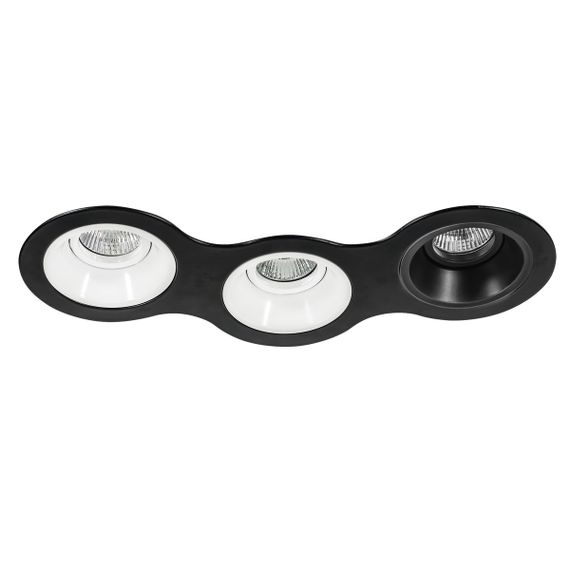 Комплект из светильников и рамки Lightstar Domino Round (214697+214606+214606+214607) D697060607