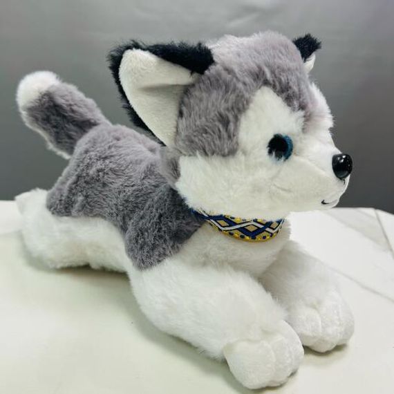 Yumşaq oyuncaq \ Мягкая игрушка \ Soft toys İt (Haski) (boz)
