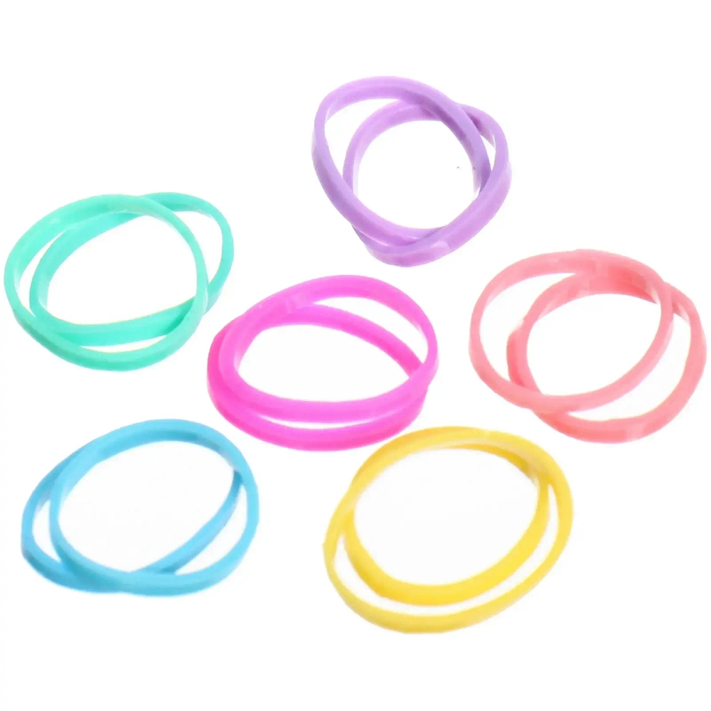 Резинки для волос детские силиконовые 200шт «ФРАТТИ БУМ», Единороже с сердечком, 17.5*12см