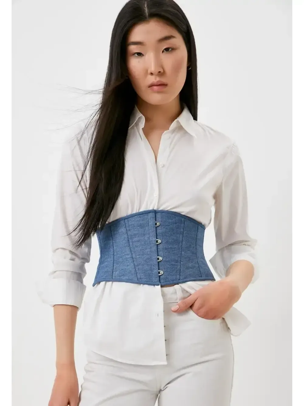 Джинсовый корсет-пояс