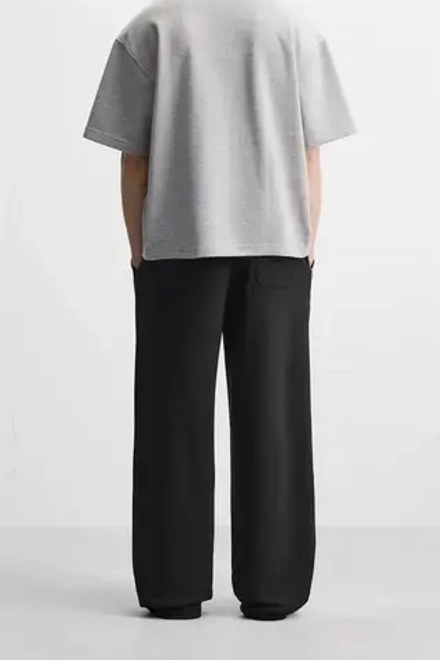 ZARA ДЖОГГЕРЫ WIDE-FIT, ЧЕРНЫЙ
