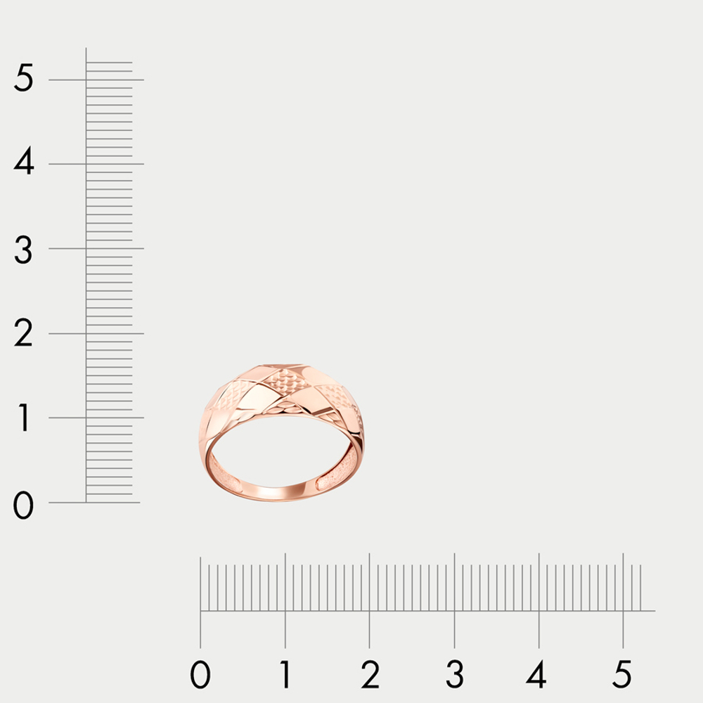 Кольцо для женщин из розового золота 585 пробы без вставок (арт. АК690-4034)