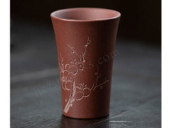 316058.1 Пиала 4 ЦВЕТА ИСИНА "Сакура" глина Дахунпао, 30мл, глина, красно-коричневый