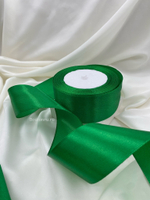 Лента атласная зеленая 4 см