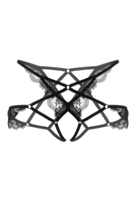 Эротические трусики-стрепы Erolanta Noah черные 42-44