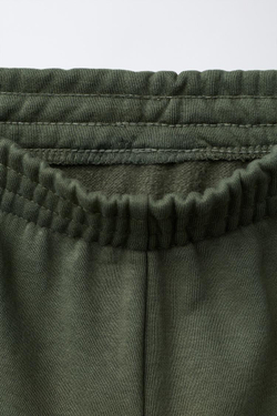 ZARA БРЮКИ-ДЖОГГЕРЫ С НАДПИСЬЮ, ЗЕЛЕНЫЙ