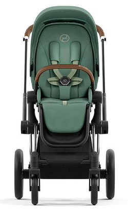 Коляска Cybex Priam IV Chrome Brown complete и автокресло Cloud G i-Size Ocean Blue Plus 3 в 1 Leaf Green