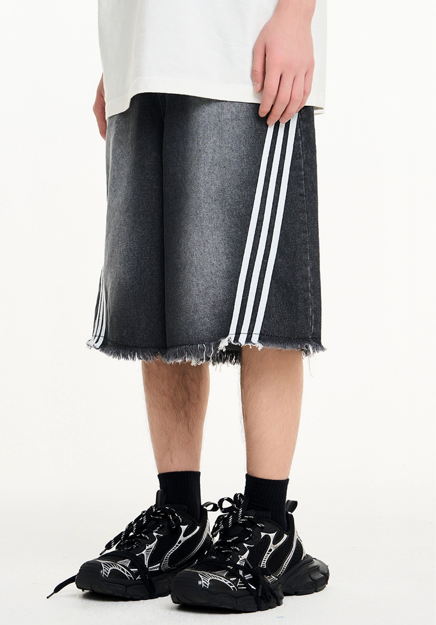 Джинсовые шорты HARSHandCRUEL "3 Stripes" Denim Shorts