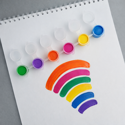 Краски акриловые 3мл*6 цветов в спайке (арт. K053)