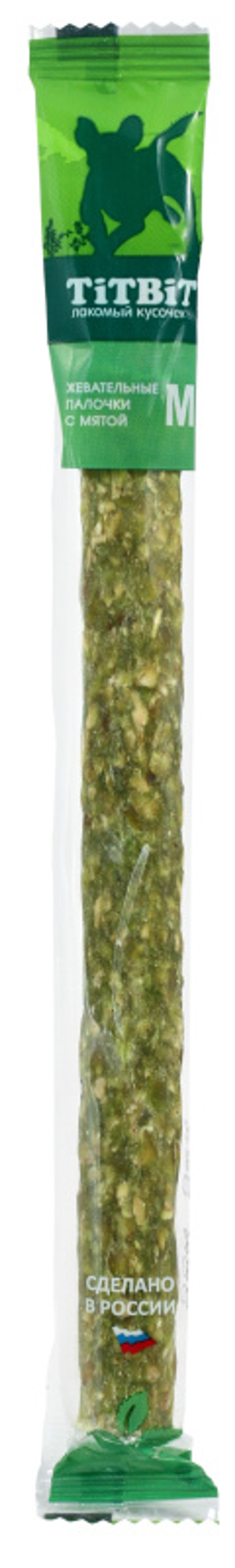 Лакомство для собак Жевательные палочки с мятой, 17г ТитБит