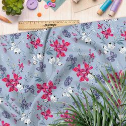 Ткань флис цветочные страсти