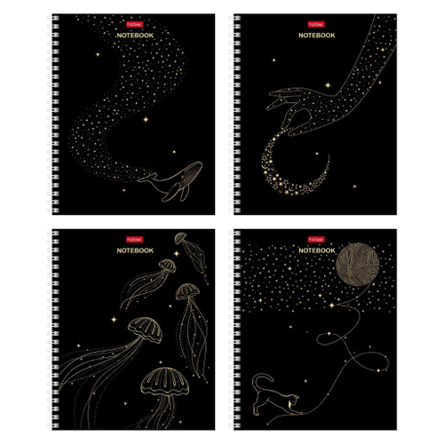 Тетрадь 48 л. гребень клетка ХАТБЕР Золотая магия (48Т5лофВ1гр)