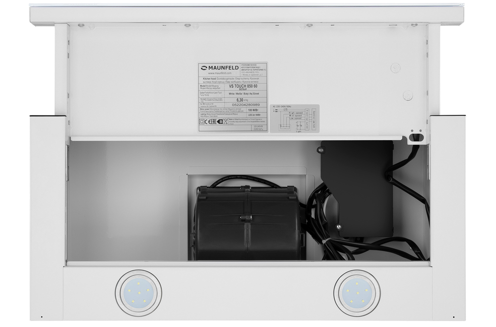 Встраиваемая вытяжка Maunfeld VS Touch 850 60 белый