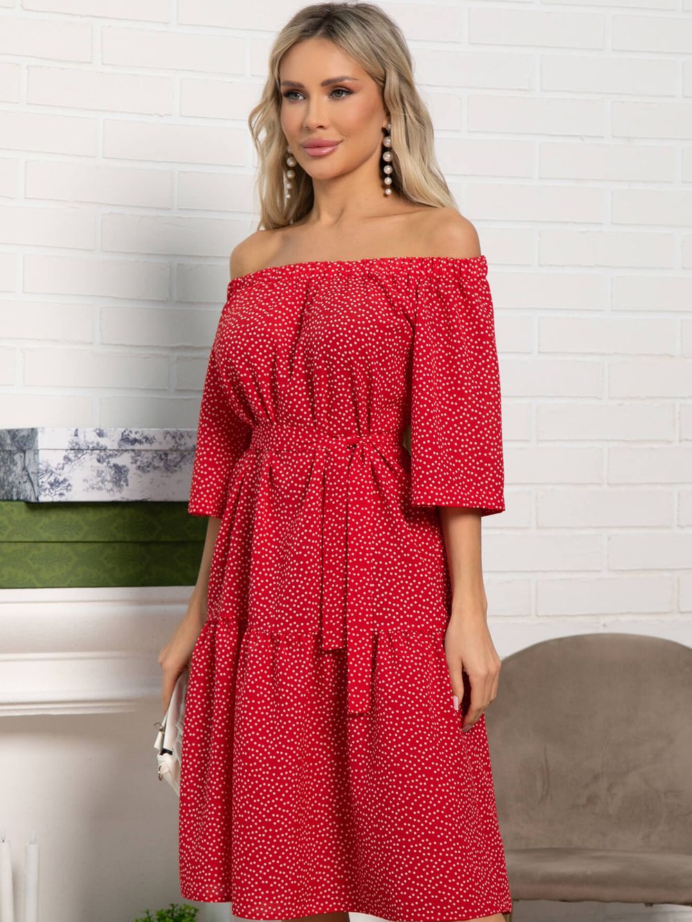 Платье с поясом Дафна (красное) П15524-8М LT Collection