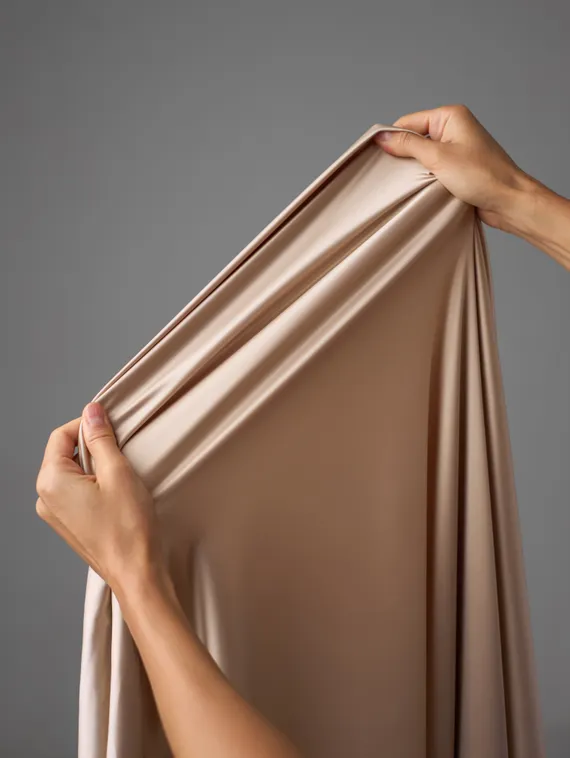 Атлас-стрейч бельевой арт. 1007, Китай, бежевый 775