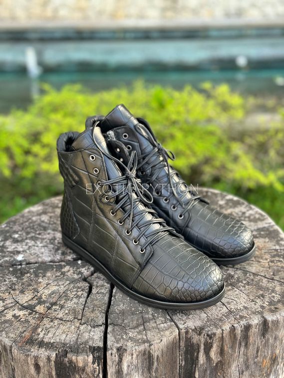 Ботинки из кожи крокодила SH-193