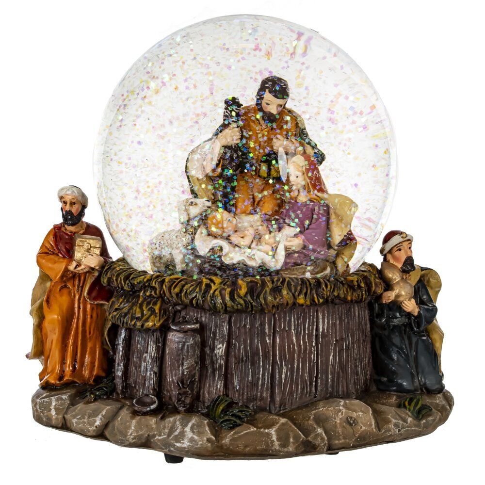 GAEM Фигурка декоративная "Рождество" в стекл шаре (ключ, музыка), D 10 см, L16 W12,5 H16,5 см