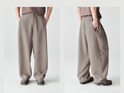 Брюки Nothomme Blue Spring Outdoor Straight-Leg Curved-Knife Pants MICROFT Eco-Friendly Soft Breathable Water-Repellent Dress Trousers