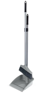 Совок со щеткой с высокой ручкой «Перфетто» серебристый С863СРБ
