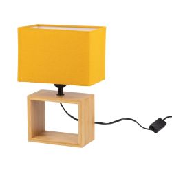 UML-B401 E27 ORANGE-WOOD Светильник настольный декоративный под лампу Е27. 40W. Механический выключатель. Оранжевый. ТМ Uniel