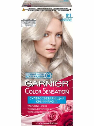 GARNIER Sensation,Краска д/в 911 Дымчат.ультраблонд