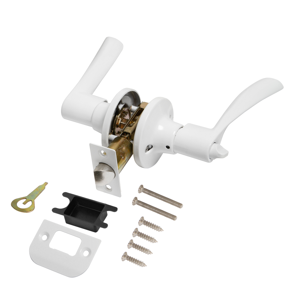 Ручка защелка DK610/BL WH-BK (фик.) белый