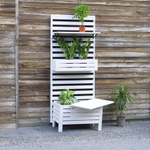 Сундук скамья 37х72х45, Эпларо, ящик для хранения вещей, деревянный, тумба в прихожую, для мангала и для сада, массив сосны, белый, Dipriz