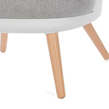 Кресло Colmar белое и серая ткань 