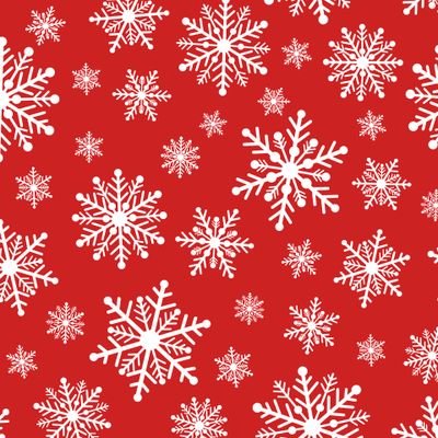 Снежинки на красном фоне