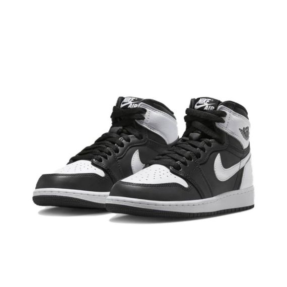 Jordan Air Jordan 1 Детские баскетбольные кроссовки Высокие Топы Черный/Белый Унисекс