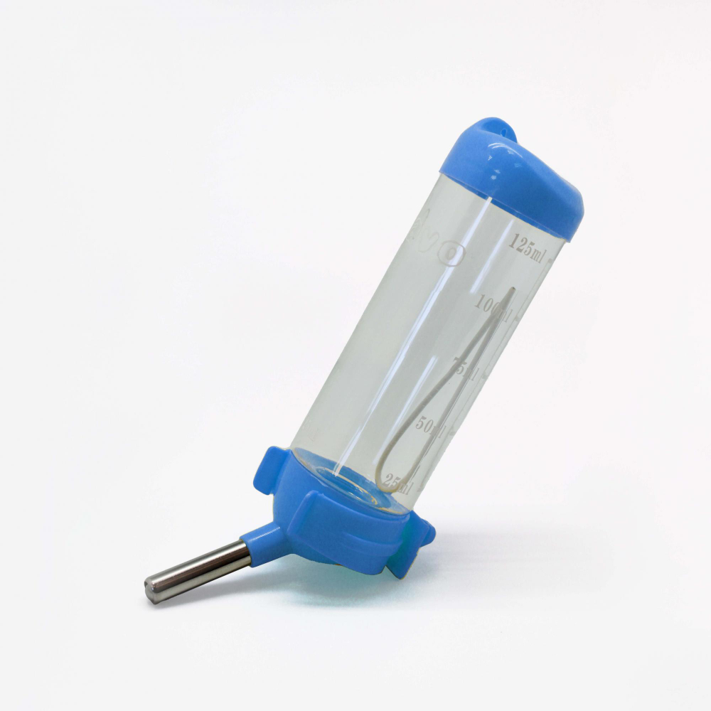 1 Автопоилка для грызуна, 250мл пластиковая, с креплением, 1*60,голубая