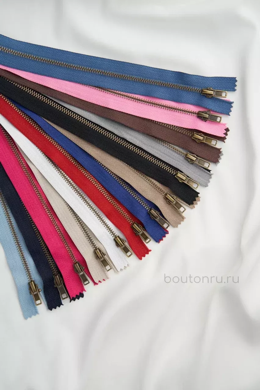 Молния бронзовая темно-синяя