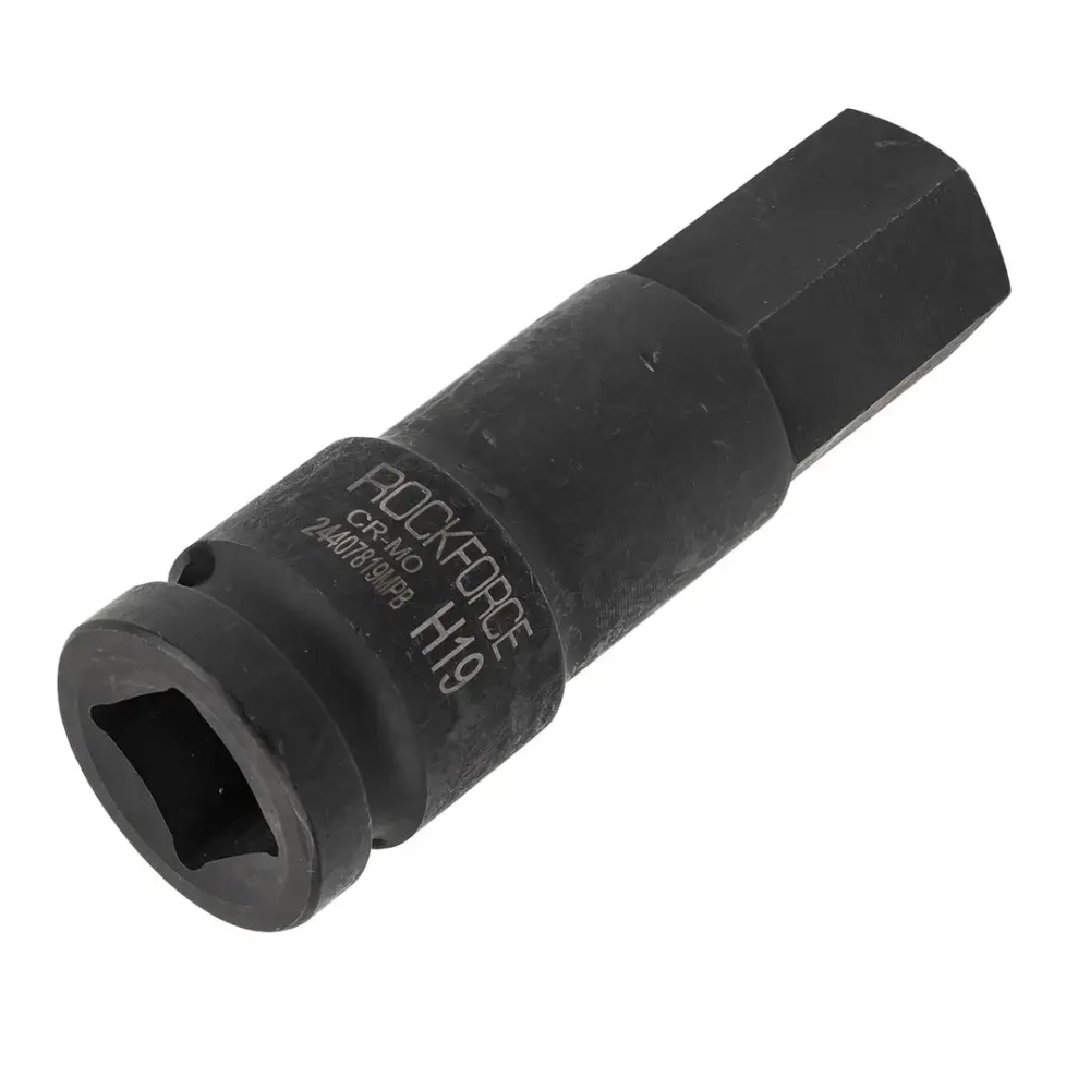 Головка-бита 6-гранная ударная 19мм,1/2'' RockForce RF-24407819MPB
