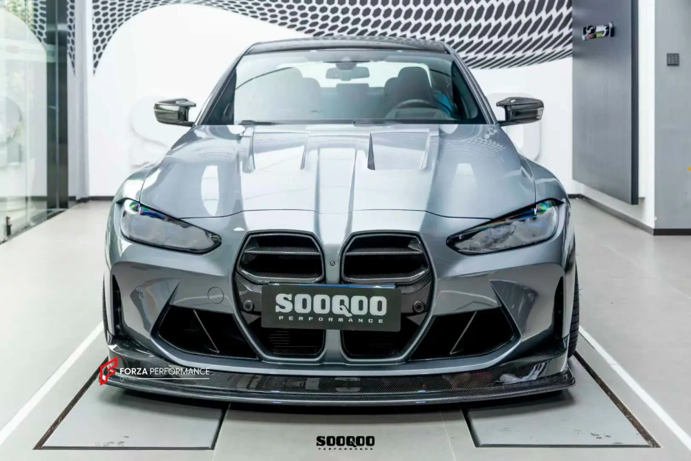 Карбоновая губа переднего бампера GT4 Style для BMW M3 G80/G81 2020+ / M4 G82/G83 2021+ БМВ
