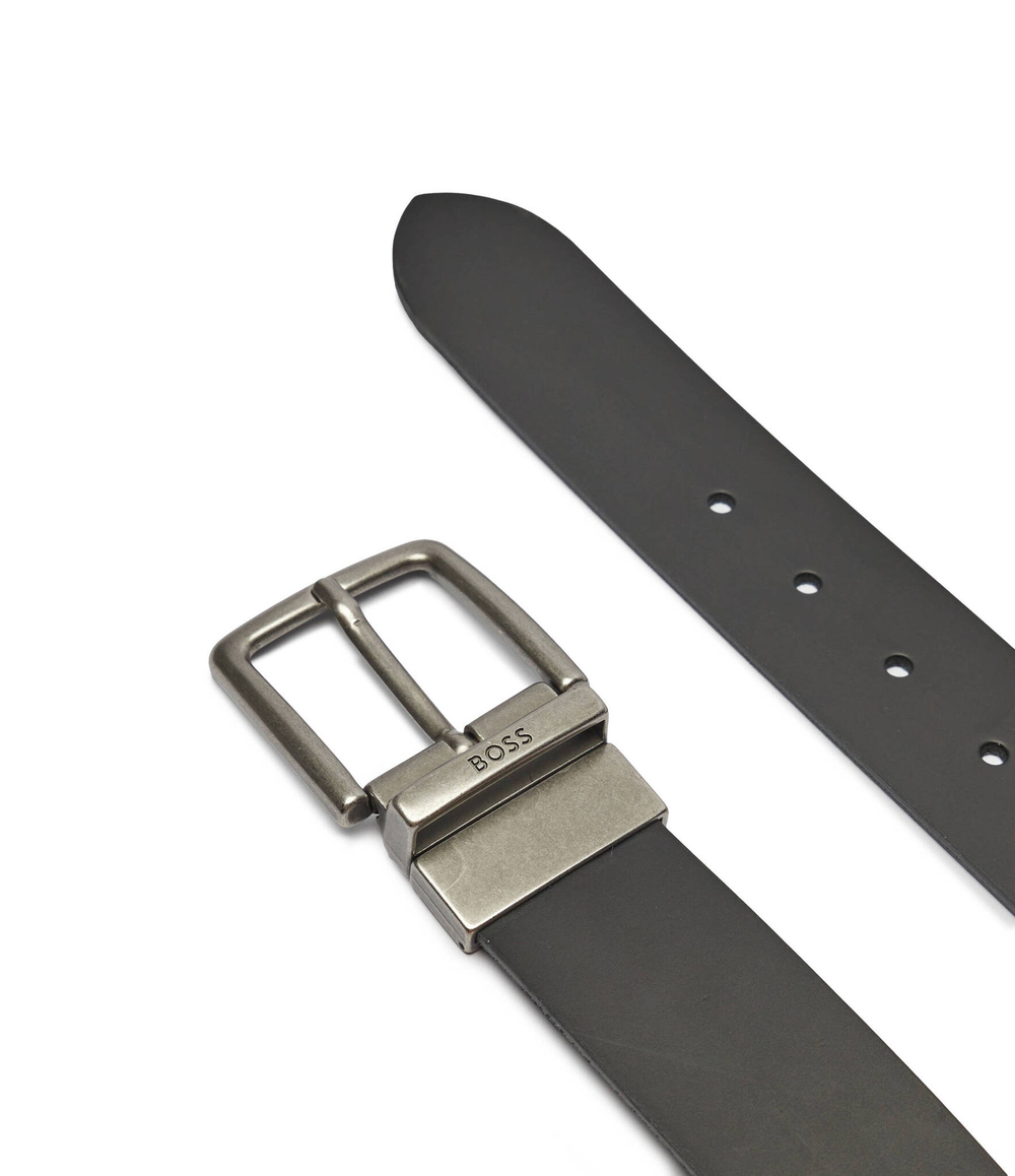 Кожаный двухсторонний ремень BOSS BLACK - черный(50503369)