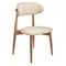 Стул Mod, бежевое букле, ножки цвета орех