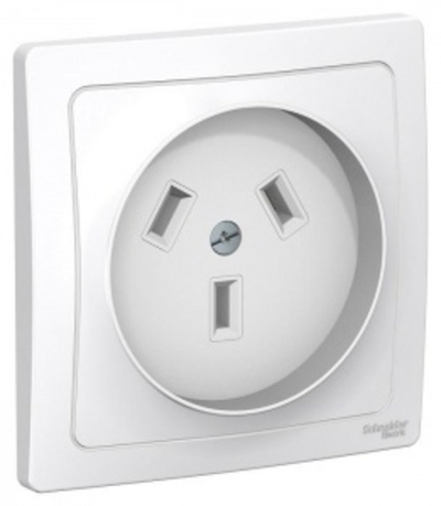 Розетка силовая Schneider Electric 2Р+N, 32А, 250В, белая скрытой установки
