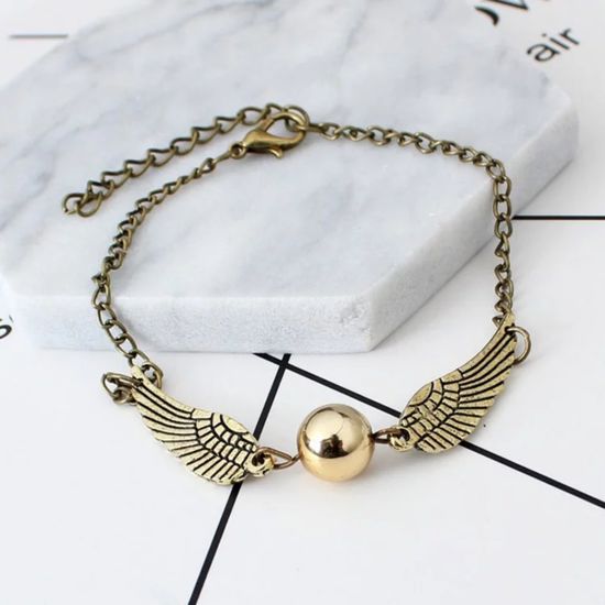 Браслет Гарри Поттер Снитч (винтажное золото)