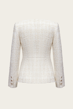 Молочный твидовый жакет "Дольче Вита"