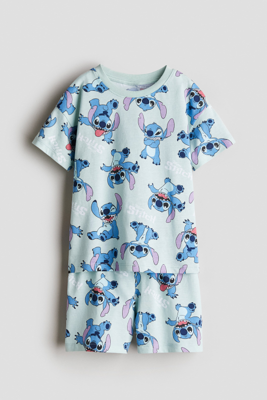 H&M Пижамный комплект с принтом, бирюзовый