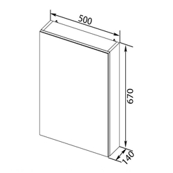 Зеркало-шкаф Aquanet Порто 50 белый
