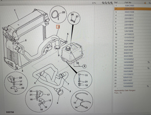 Патрубок радиатора jcb 3cx 4cx 332/C0121