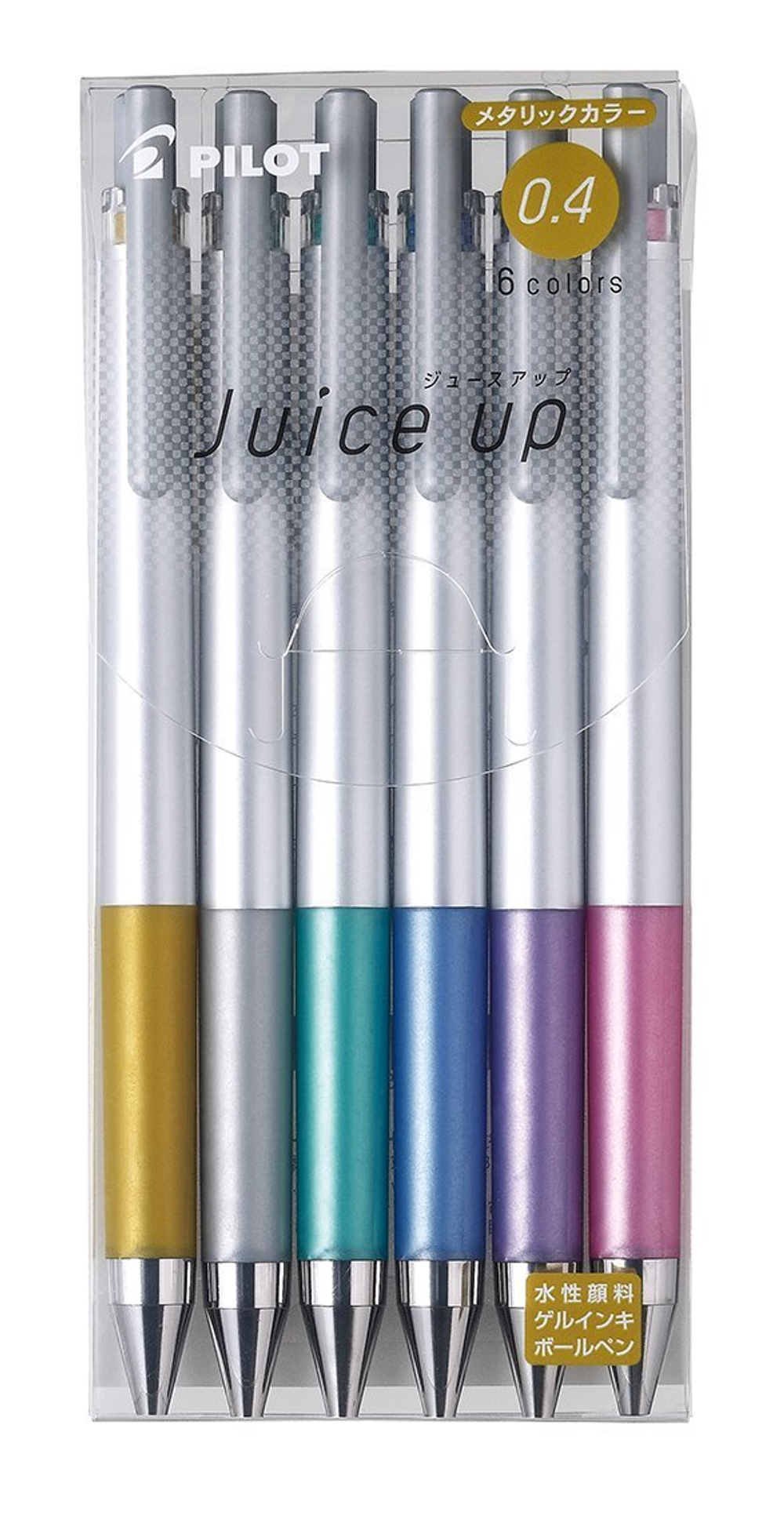 Гелевые ручки Pilot Juice Up 0,4 мм (металлические оттенки, набор 6 шт.)