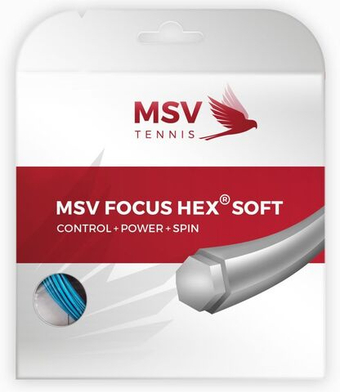 Струны теннисные MSV Focus Hex Soft (12 m) - sky blue
