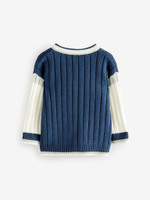 Кардиган для мальчика Next E27-748, Темно-синий, Белый