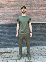 Брюки с накладными карманами олива