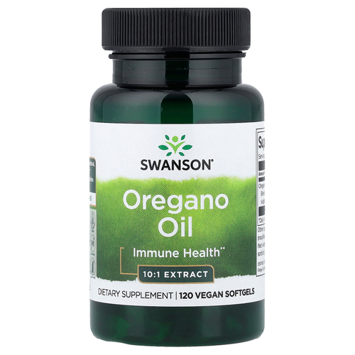 Swanson Vitamins, масло орегано, 120 веганских капсул (150 мг в капсуле)