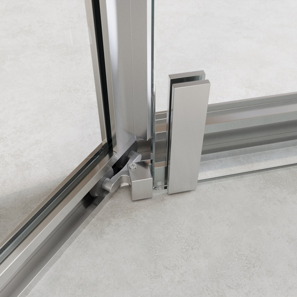 Душевой уголок Cezares RELAX-304-P-1-100-C-CR, 100х100х200, профиль хром, стекло прозрачное