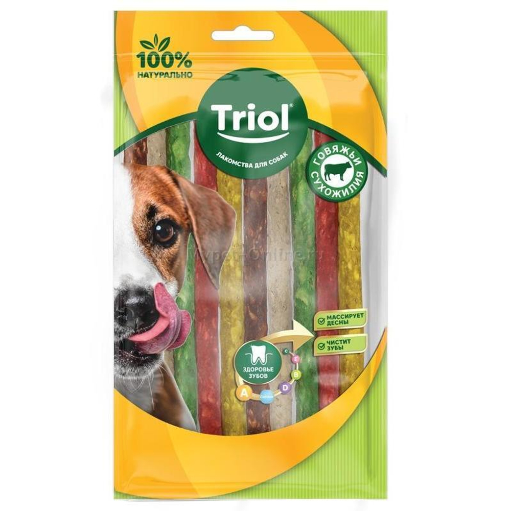 Палочки жевательные микс, 13см (уп.10шт.), серия DENTAL, Triol